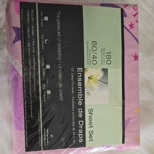 Pink Star Pattern Sheet Set